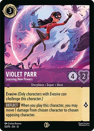 (055) Violet Parr - Learning New Powers - Disney Lorcana Promo Cards Cold Foil