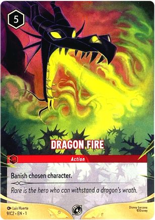 (001) Dragon Fire (9/C2) - Disney Lorcana Promo Cards Normal