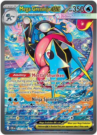 Mega Greninja ex (116/086) - ME04 Chaos Rising Holofoil - Special Illustration Rare