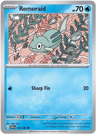 Remoraid (16/null) - ME04 Chaos Rising Reverse Holofoil - Common