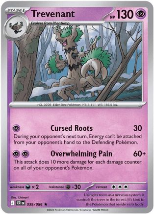 Trevenant (39/null) - ME04 Chaos Rising Reverse Holofoil - Rare