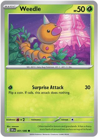 Weedle (1/null) - ME04 Chaos Rising Reverse Holofoil - Common