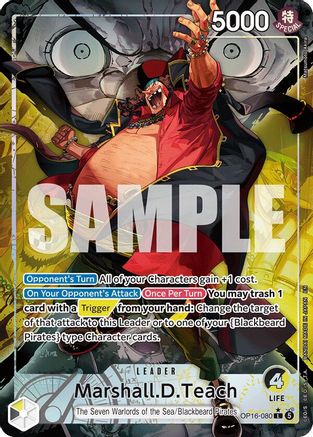 (OP16-080) Marshall.D.Teach (Alternate Art) - The Time of Battle - Foil