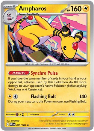 Ampharos (Non-Holo) (29/086) - Deck Exclusives - Rare
