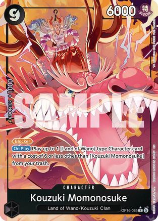 (OP16-085) Kouzuki Momonosuke (Alternate Art) - The Time of Battle - Foil