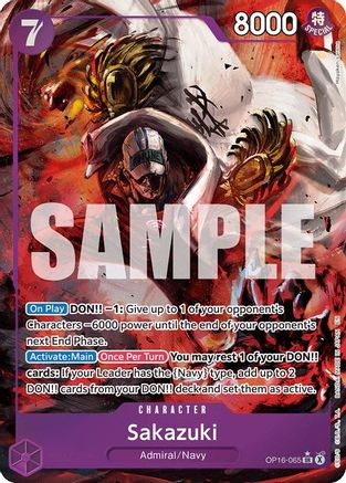 (OP16-065) Sakazuki (Alternate Art) - The Time of Battle - Foil
