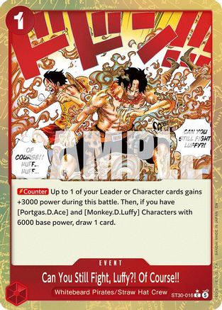 (ST30-016) Can You Still Fight, Luffy?! Of Course!! (Parallel) - Starter Deck EX: Luffy & Ace - Foil