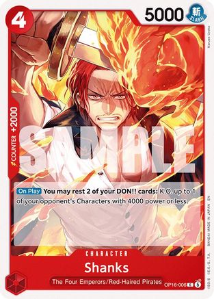 (OP16-006) Shanks - The Time of Battle - Normal