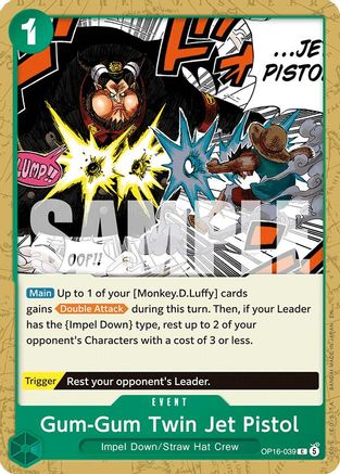 (OP16-039) Gum-Gum Twin Jet Pistol - The Time of Battle - Normal