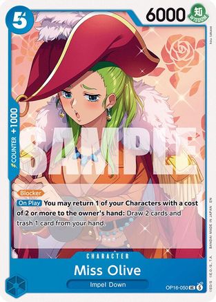 (OP16-050) Miss Olive - The Time of Battle - Normal