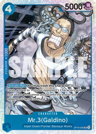 (OP16-056) Mr.3(Galdino) (056) - The Time of Battle - Foil