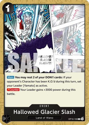 (OP16-100) Hallowed Glacier Slash - The Time of Battle - Normal