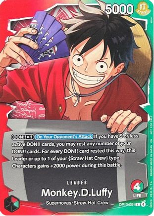 (OP13-001) Monkey.D.Luffy - OP13-001 (Ichiban Kuji Exclusive) - One Piece Promotion Cards - Normal