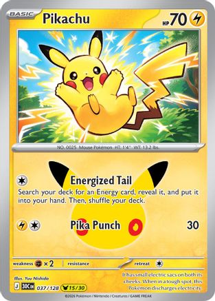 Pikachu (37/128) - ME 30th Celebration Holofoil - None