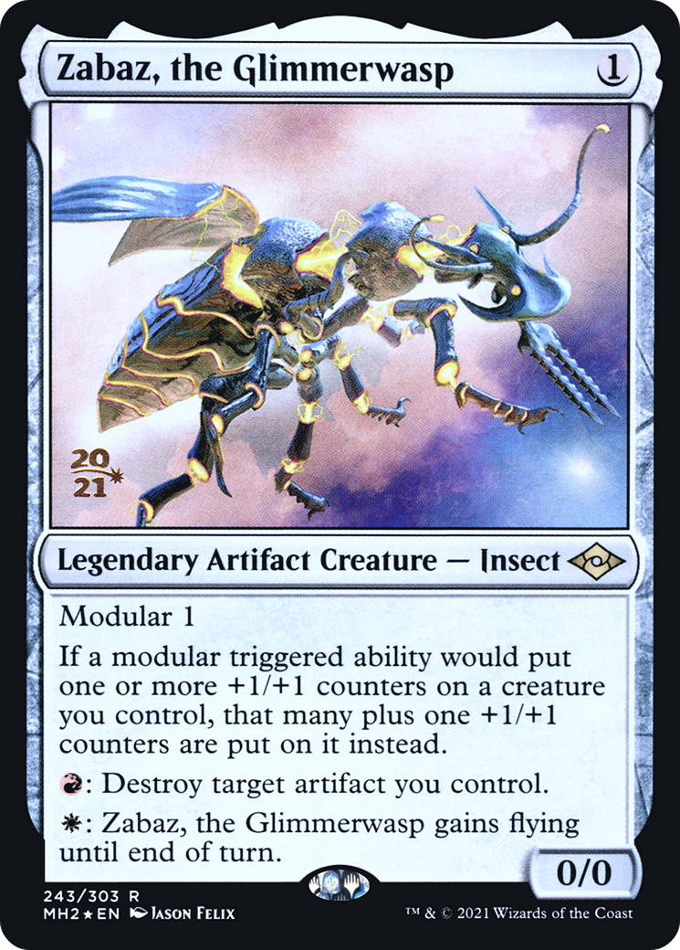 Zabaz, the Glimmerwasp (PRE-243) - Modern Horizons 2 Promos (Prerelease) Foil