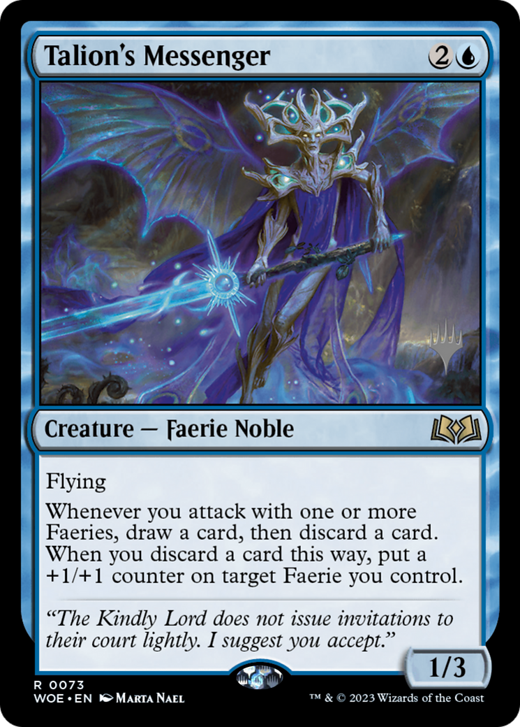 Talion's Messenger (PPWOE-073) - Wilds of Eldraine Promos (Promo Pack) Foil