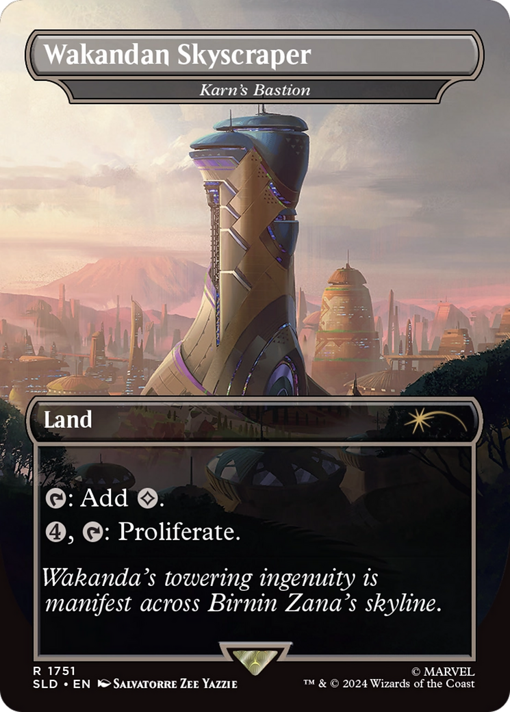 Karn's Bastion (Borderless)(SLD-1751) - Secret Lair Drop / Wakandan Skyscraper