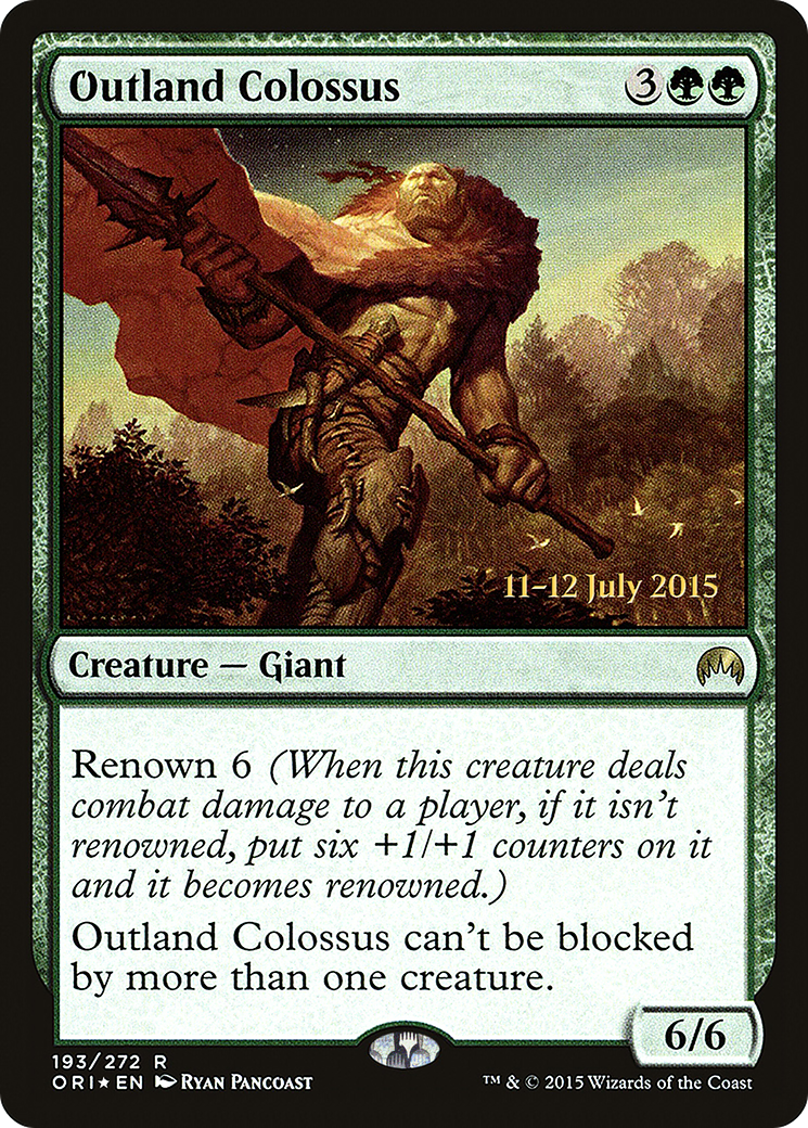 Outland Colossus (PRE-193S) - Magic Origins Promos (Prerelease) Foil