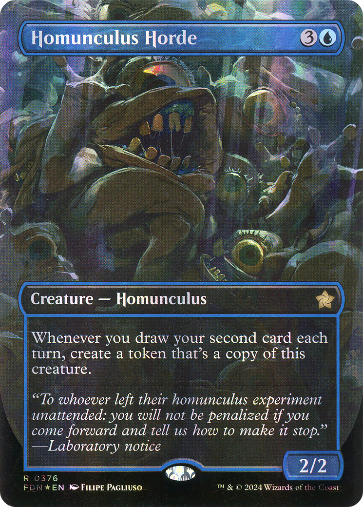 Homunculus Horde (Borderless) (Mana Foil) (Borderless)(FDN-376) - Foundations Foil