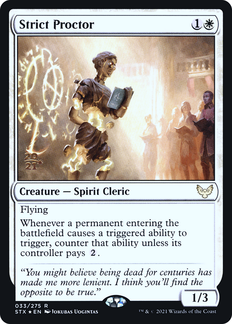 Strict Proctor (PRE-33S) - Strixhaven: School of Mages Promos (Prerelease) Foil