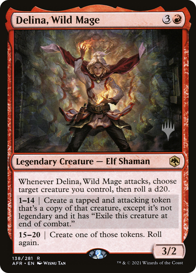 Delina, Wild Mage (PPAFR-138) - Adventures in the Forgotten Realms Promos Foil (Promo Pack)
