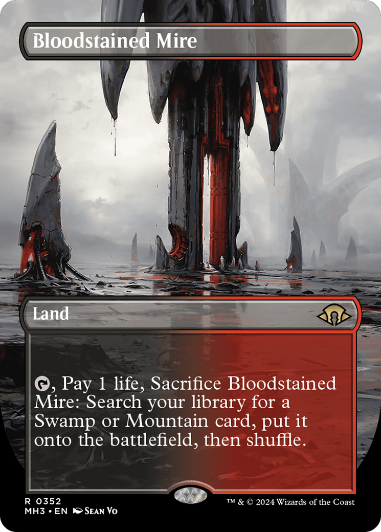 Bloodstained Mire (Borderless) (MH3-352) - Modern Horizons 3 (Borderless) Foil