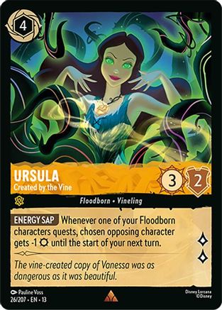(026/204) Ursula - Created by the Vine - Attack of the Vine! Normal