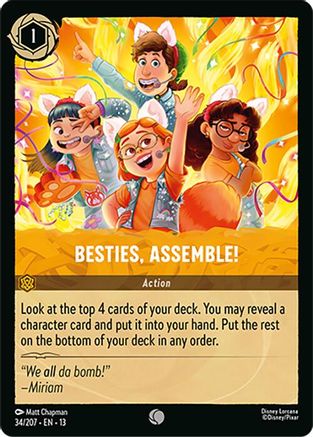 (034/204) Besties, Assemble! - Attack of the Vine! Normal
