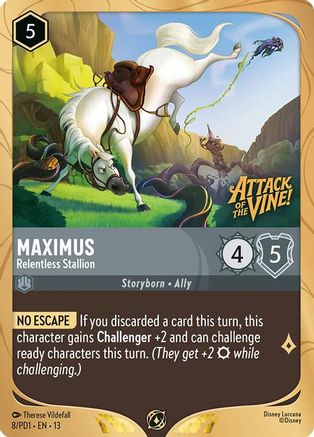 (008) Maximus - Relentless Stallion - Disney Lorcana Promo Cards Holofoil