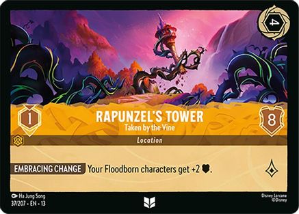 (037/204) Rapunzel's Tower - Taken by the Vine - Attack of the Vine! Cold Foil