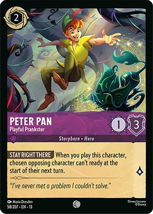 (058/204) Peter Pan - Playful Prankster - Attack of the Vine! Normal