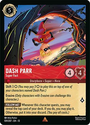 (109/204) Dash Parr - Super Fast - Attack of the Vine! Cold Foil
