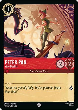 (131/204) Peter Pan - Vine Duelist - Attack of the Vine! Cold Foil