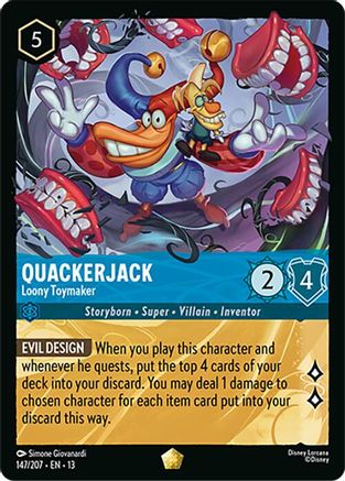 (147/204) Quackerjack - Loony Toymaker - Attack of the Vine! Cold Foil