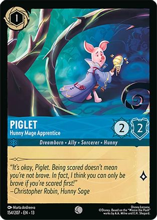 (154/204) Piglet - Hunny Mage Apprentice - Attack of the Vine! Cold Foil