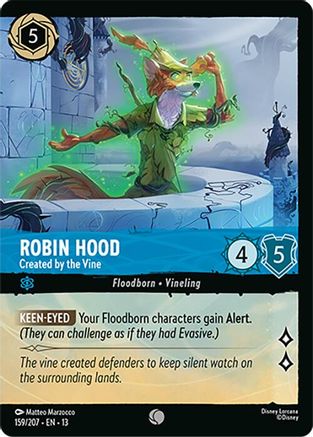 (159/204) Robin Hood - Created by the Vine (Foil) - Attack of the Vine! Cold Foil