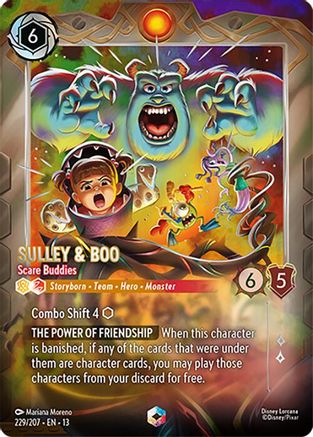 (229/204) Sulley & Boo - Scare Buddies (Enchanted) - Attack of the Vine! Holofoil
