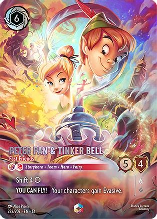 (233/204) Peter Pan & Tinker Bell - Fast Friends (Enchanted) - Attack of the Vine! Holofoil