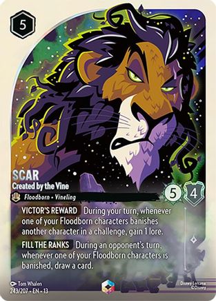 (243/204) Scar - Created by the Vine (Enchanted) - Attack of the Vine! Holofoil