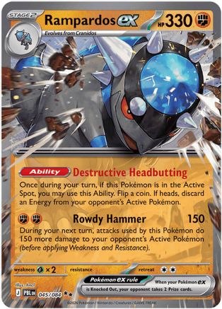 Rampardos ex (45/084) - ME05 Pitch Black Holofoil - Double Rare