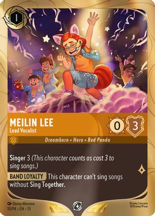 (010) Meilin Lee - Lead Vocalist - Disney Lorcana Promo Cards Holofoil