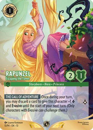 (015) Rapunzel - Escaping the Tower (Store Championship Participant) - Disney Lorcana Promo Cards Normal