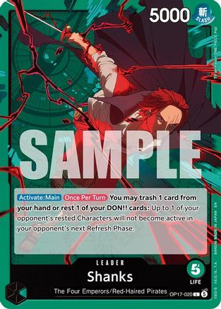 (OP17-020) Shanks (020) - The World's Strongest Warriors - Normal