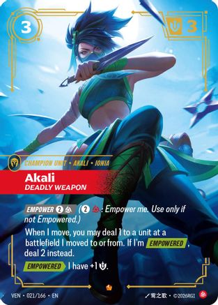 (021/166) Akali, Deadly Weapon - Vendetta Foil