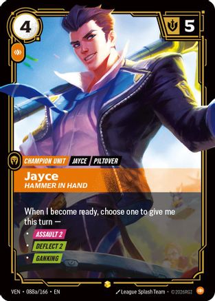 (088a/166) Jayce, Hammer in Hand (Alternate Art) - Vendetta Foil