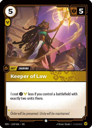 (119/166) Keeper of Law - Vendetta Foil