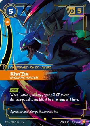 (180/166) Kha'Zix, Evolving Hunter - Vendetta Foil