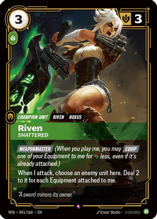(041/166) Riven, Shattered - Vendetta Foil
