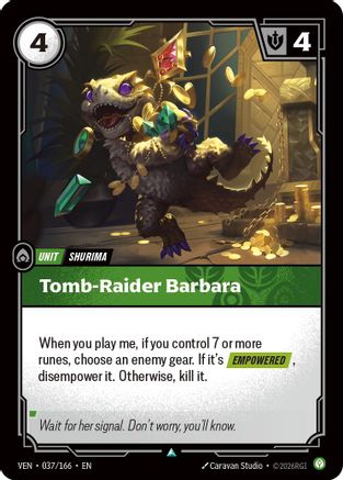 (037/166) Tomb-Raider Barbara - Vendetta Foil