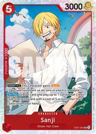(ST31-001) Sanji - Starter Deck 31: RED Monkey.D.Luffy - Foil